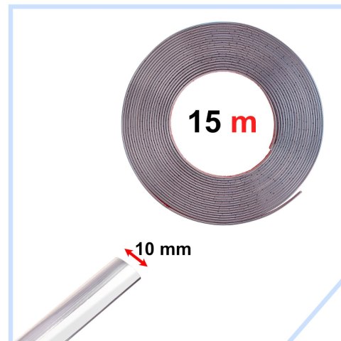 Listwa chromowana ozdobna samoprzylepna do samochodu 10mm x 15m