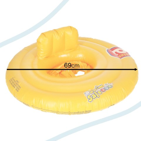 BESTWAY 32096 Kółko do pływania dla niemowląt koło pontonik dla dzieci z siedziskiem pomarańczowe max 15kg 6-18miesięcy