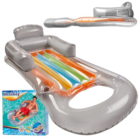 Materac dmuchany fotel szary BESTWAY 43028