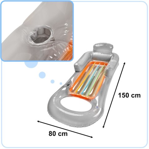 Materac dmuchany fotel szary BESTWAY 43028