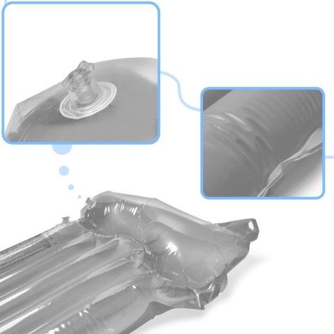 Materac dmuchany plażowy do basenu do pływania szary BESTWAY 44013