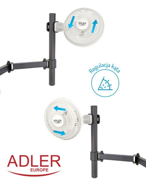 Adler AD 7317 Wentylator 15 cm z klipsem + podstaw