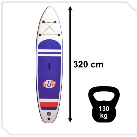 SUP Deska pompowana z akcesoriami granatowa 320cm 130kg