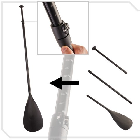 SUP Deska pompowana z akcesoriami granatowa 320cm 130kg