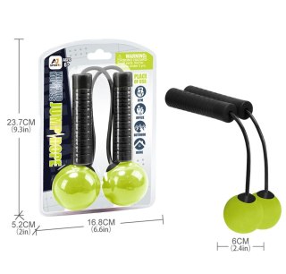 Skakanka bezprzewodowa treningowa fitness zielono-czarna