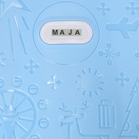 Walizka podróżna dla dzieci na kółkach bagaż podręczny niebieski