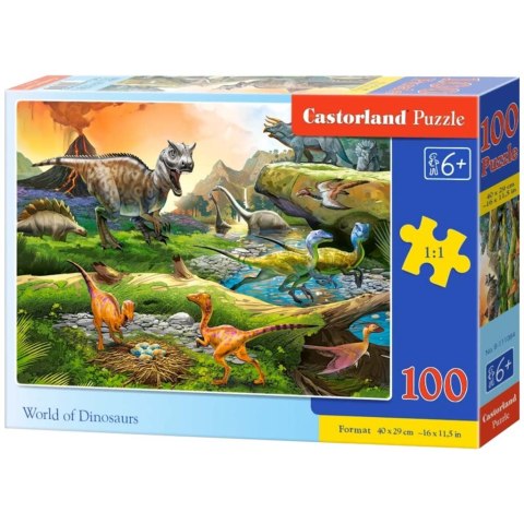 CASTORLAND Puzzle 100el. World of Dinosaurs
