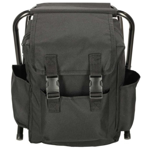 Krzesło wędkarskie turystyczne bez oparcia czarne 80kg