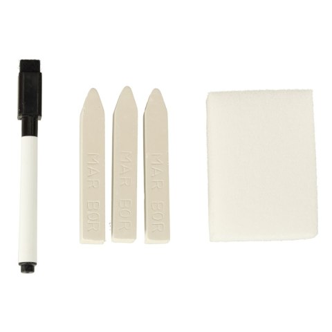 Tablica suchościeralna kredowa dwustronna z liczydłem półką naturalny 37 x 48 x 90 cm