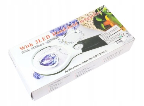 LUPA POWIĘKSZAJĄCA 3/45X PODŚWIETLENIE LED