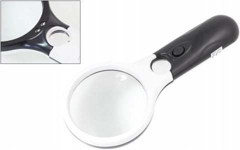 LUPA POWIĘKSZAJĄCA 3/45X PODŚWIETLENIE LED