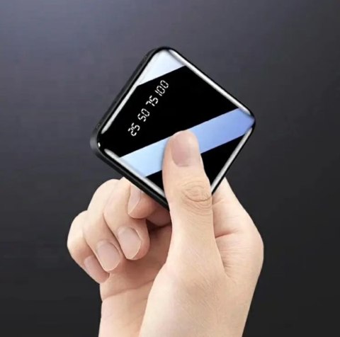 Powerbank mały 4800 mAh czarny ładowarka kieszonkowa