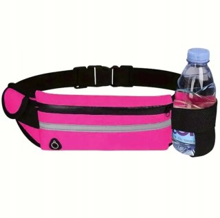 Sportowa saszetka na telefon do biegania pas na jogging siłownia różowa