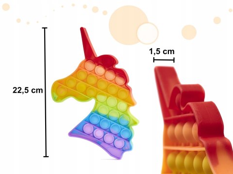 Zabawka sensoryczna Push Bubble Pop It jednorożec tęczowy