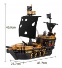 Duży statek piracki klocki okręt z klocków 1288 elementów