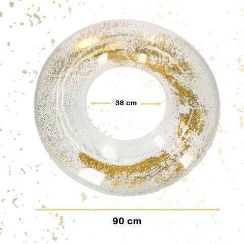 Koło do pływania dmuchane brokat XXL 90cm max 60kg