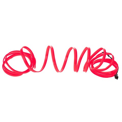 Oświetlenie ambientowe LED do samochodu / auta USB / 12V taśma 5m czerwona