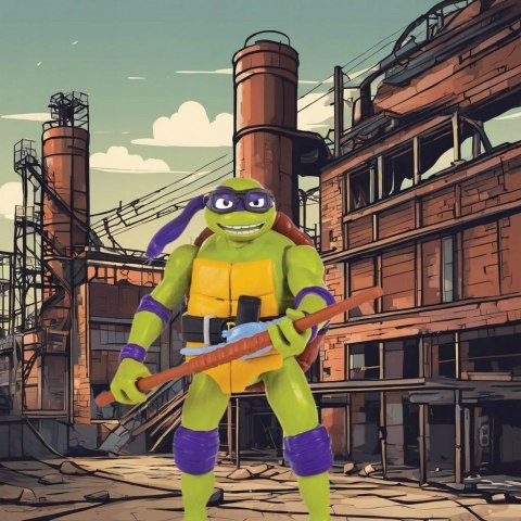 WOJOWNICZE ŻÓŁWIE NINJA FIGURKA DONATELLO DŹWIĘK