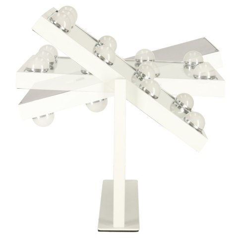 Lusterko do makijażu kosmetyczne LED stojące z 9 żarówkami USB 25x30cm