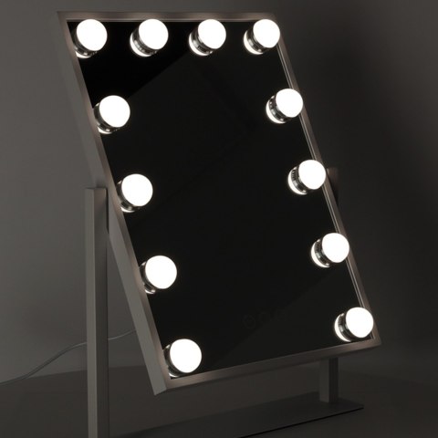 Lusterko do makijażu kosmetyczne LED stojące z 12 żarówkami USB 30x40cm