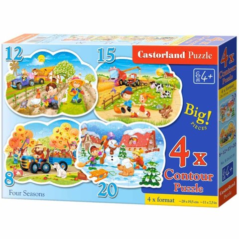 CASTORLAND Puzzle 4w1 układanka Four Seasons - Cztery Pory Roku 4+