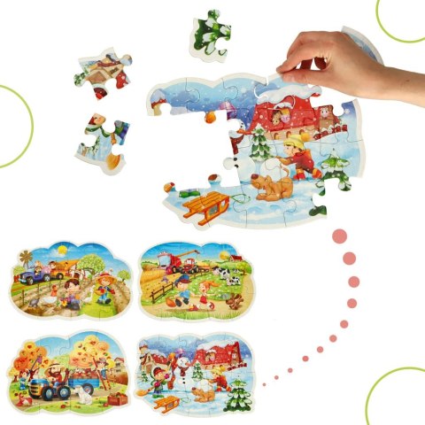 CASTORLAND Puzzle 4w1 układanka Four Seasons - Cztery Pory Roku 4+