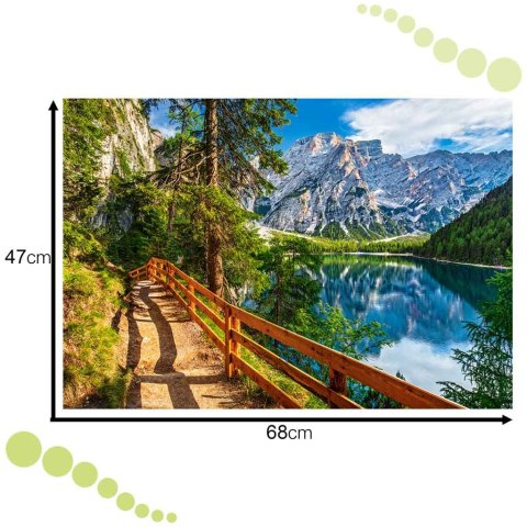 CASTORLAND Puzzle układanka 1000 elementów Braies Lake, Italy - Jezioro Braies Włochy 68x47cm