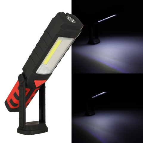Lampa warsztatowa latarka 3w1 5 trybów USB magnes hak akumulator 1200 mAh