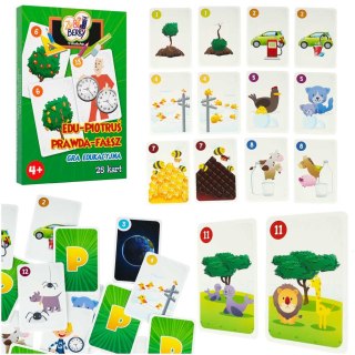 Gra karciana Edu Piotruś Prawda czy fałsz karty do gry 4+ Muduko