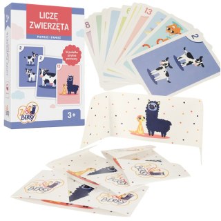 Gra karciana Liczę zwierzęta Piotruś i pamięć karty do gry 3+ Muduko