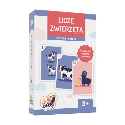 Gra karciana Liczę zwierzęta Piotruś i pamięć karty do gry 3+ Muduko