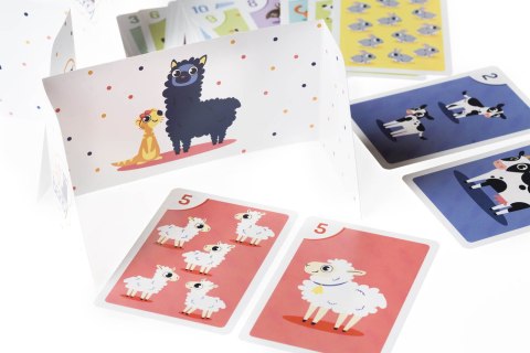Gra karciana Liczę zwierzęta Piotruś i pamięć karty do gry 3+ Muduko