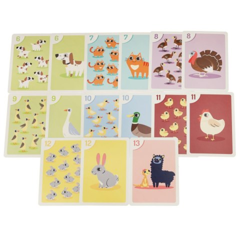 Gra karciana Liczę zwierzęta Piotruś i pamięć karty do gry 3+ Muduko