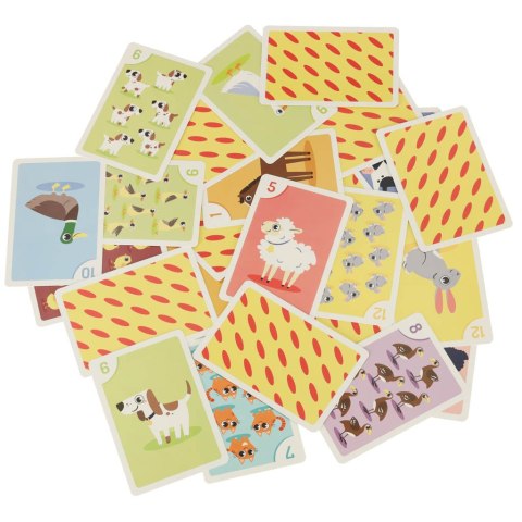 Gra karciana Liczę zwierzęta Piotruś i pamięć karty do gry 3+ Muduko