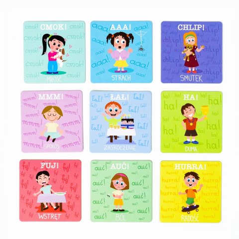 Gra pamięciowa logiczna Poznaję emocje Karty obrazkowe dla dzieci Muduko