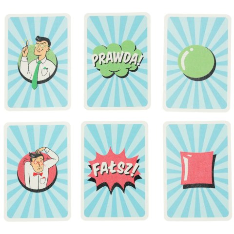 Gra pomyłek prawda fałsz Quiz karciany Muduko