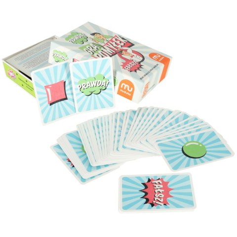 Gra pomyłek prawda fałsz Quiz karciany Muduko