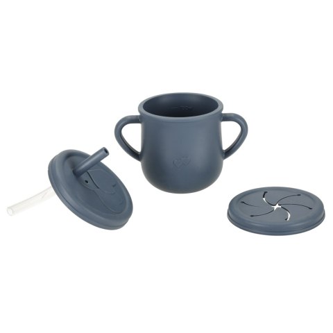 Naczynia silikonowe dla dzieci wiewiórka ciemny niebieski