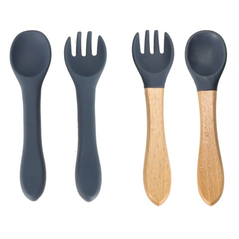 Naczynia silikonowe dla dzieci wiewiórka ciemny niebieski