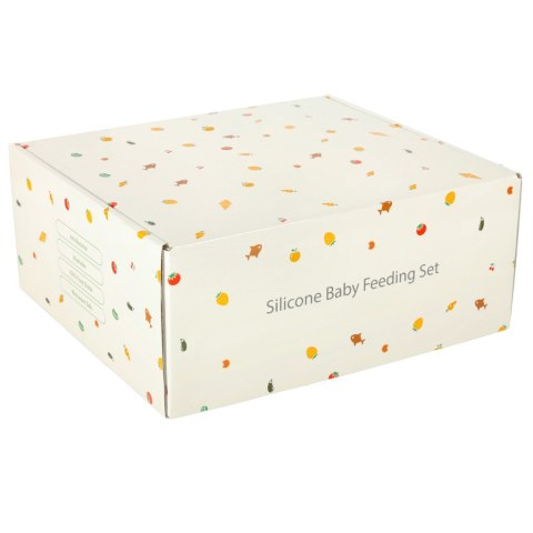 Naczynia silikonowe dla dzieci wiewiórka ciemny róż