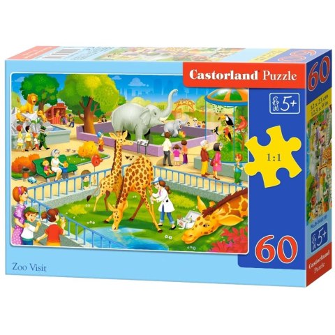 CASTORLAND Puzzle układanka 60el. Zoo Visit - Zwierzęta safari zoo 5+