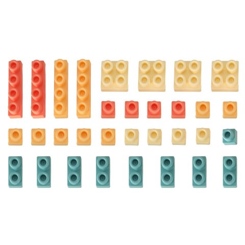 Wózek z klockami taczka pojemnik przyczepka z pokrywą 32el.