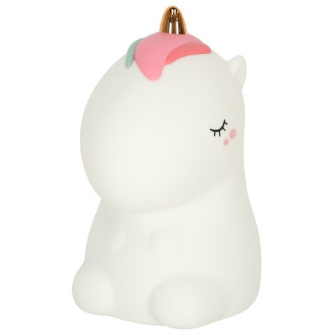 Lampka nocna silikonowa RGB jednorożec