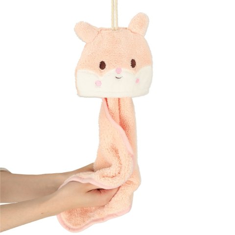 Ręcznik ręczniczek do rąk dla dzieci do przedszkola 42x25cm różowy królik