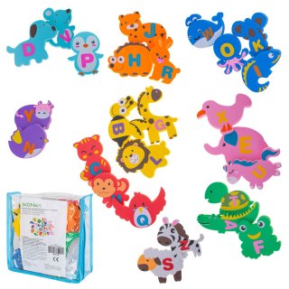 Zwierzątka piankowe wodne do kąpieli 26 elementów