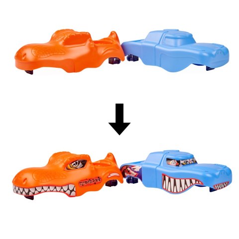 Tor samochodowy wyścigowy świecący + samochód 150 elementy 336cm