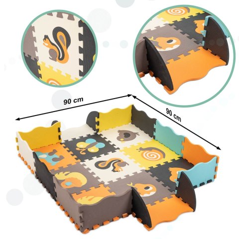 Puzzle piankowe mata kojec dla dzieci 25el