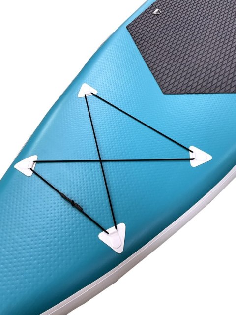 SUP Deska pompowana z akcesoriami niebiesko-szara 320cm 150kg