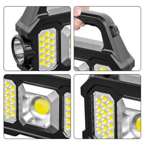 Latarka akuulatorowa powerbank solarna latarka