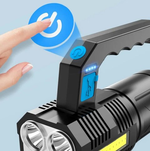 Latarka szperacz mocna taktyczna akumulatorowa wojskowa LED